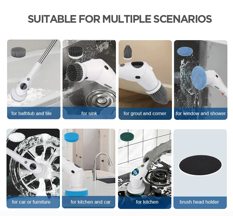 8 In 1 Electric Cleaning Brush